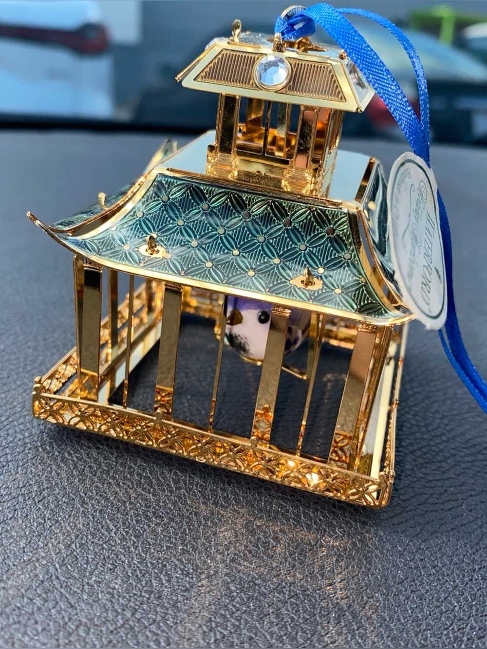 Waterford VTG 2004 Holiday Heirlooms Edwardian Pagoda Birdcage Bird Ornament